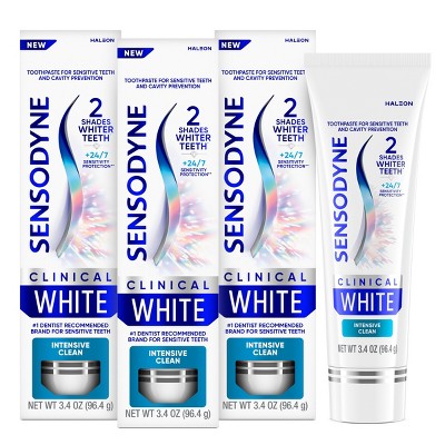 Sensodyne Clinical White Toothpaste - Intensive Clean 3.4oz/3pk - New by This is Beauty US
