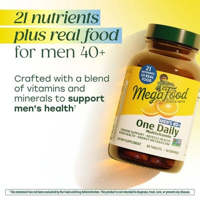 MegaFood Mens Multivitamin 40+ Immune Support 30ct - New DestGlow