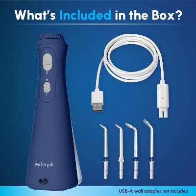Waterpik Cordless Plus Rechargeable Water Flosser Blue - Imperfect Box by This is Beauty US