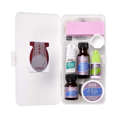 KISS Products Complete Salon Acrylic DIY Manicure Kit 64ct - New - DestGlow