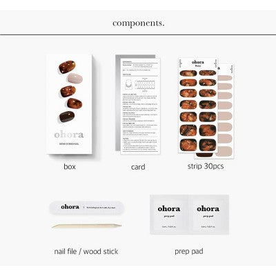 Ohora Gel Nail Art Design Line Coffee Toffee 30ct - Imperfect Box by This is Beauty US
