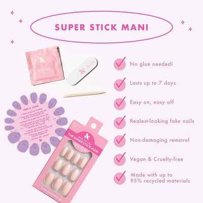 Olive & June Press-On Nails Floral Pack Floral Tip/Floral Doodle 64ct/2pk - New