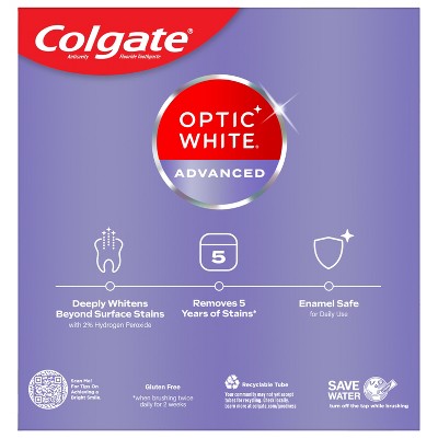 Colgate Optic White Whitening Toothpaste Sparkling White 3.2oz/3pk - Imperfect Box by This is Beauty US