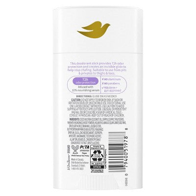 Dove Beauty Whole Body Solid Deodorant Anti-Chafe Stick Coconut & Vanilla 2.6oz - New by This is Beauty US