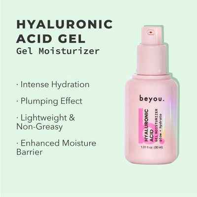Beyou. Skin Booster Hyaluronic Acid Oil-Free Gel Moisturizer + Sensitive Skin Friendly 1.01 fl oz - New
