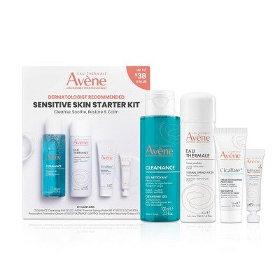Avene Dermatologist Recommended Sensitive Skin Starter Kit 4ct - Imperfect Box - DestGlow