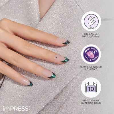 KISS imPRESS Press-On Manicure Fake Nails Best Life - New - DestGlow