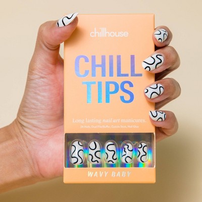 Chillhouse Chill Tips Press-On Fake Nails Wavy Baby 24ct - New - DestGlow