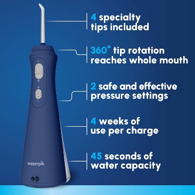 Waterpik Cordless Plus Rechargeable Water Flosser Blue - Imperfect Box by This is Beauty US