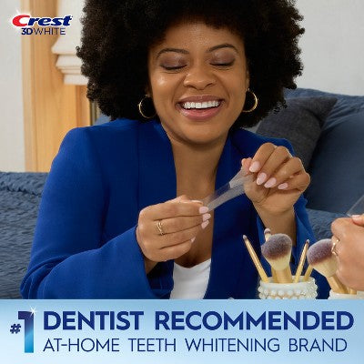 Crest 3DWhitestrips Noticeably White At-home Teeth Whitening Kit 10 Treatments - Imperfect Box DestGlow