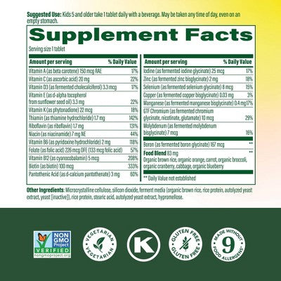 MegaFood Kids One Daily Mini Tablets 30ct - New by This is Beauty US