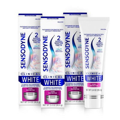 Sensodyne Clinical White Stain Protector Toothpaste 3.4oz/3pk - New by This is Beauty US