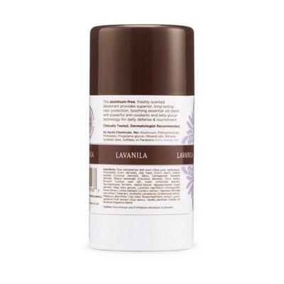 Lavanila Natural Solid Deodorant Vanilla Lavender 2oz - New by This is Beauty US