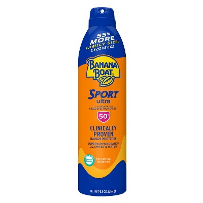 Banana Boat Ultra Sport Clear Sunscreen Spray SPF 50+ 9.5oz - Imperfect Container DestGlow