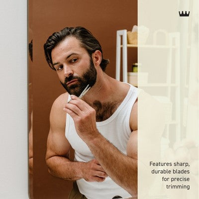 Cremo Beard and Mustache Stainless Steel Shears With Synthetic Leather Carrying Case And Comb For Precise Facial Hair Trimming - New by This is Beauty US