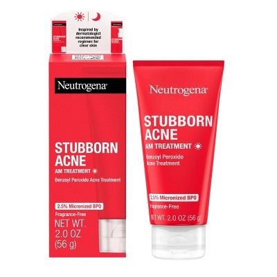 Neutrogena Stubborn Acne Morning Face Treatment with Benzoyl Peroxide 2.0 oz - New by This is Beauty US