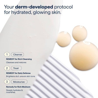Remedy Skin Brightening 3-Piece Skincare Kit Gentle Cleanser Vitamin C Serum 2.7oz - Imperfect Box DestGlow