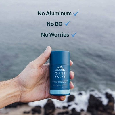 OARS + ALPS Mens Roll-On Natural Deodorant Fresh Ocean Splash Aluminum-Free 2.6oz - New by This is Beauty US