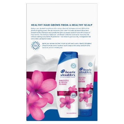 Head & Shoulders Smooth & Silky Paraben Free Shampoo and Conditioner Dual Pack 23.1 fl oz/2ct - Missing Box by This is Beauty US