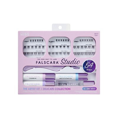 Falscara Studio The Artist Kit Lash Extension Kit Delicate Lash Clusters 57ct - Imperfect Box DestGlow