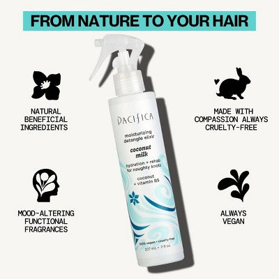 Pacifica Coconut Milk Leave on Detangling and Repair Spray 7 fl oz - New by This is Beauty US