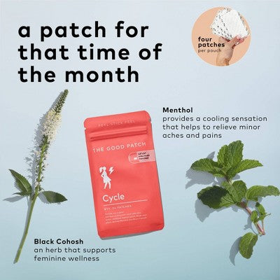 The Good Patch Cycle Plant-Based Vegan Wellness Patch 4ct. - New - DestGlow
