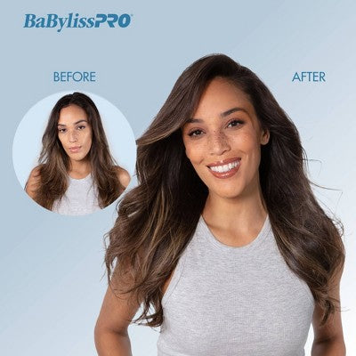 BaBylissPRO Nano Titanium Compact Hot Air Straightening Brush Blue - New by This is Beauty US