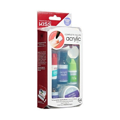KISS Products Complete Salon Acrylic DIY Manicure Kit 64ct - New - DestGlow