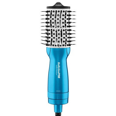 BaBylissPRO Nano Titanium Compact Hot Air Straightening Brush Blue - New by This is Beauty US