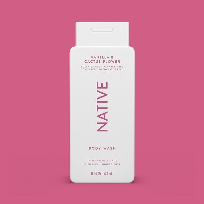 Native Body Wash Vanilla & Cactus Flower Sulfate Free 18 fl oz - Imperfect Container by This is Beauty US