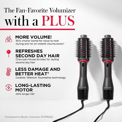 Revlon One-Step Volumizer PLUS Hair Dryer and Hot Air Brush Black - Imperfect Box