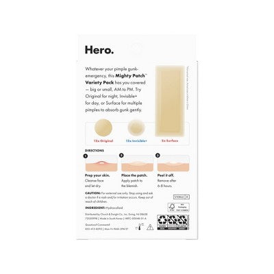 Hero Cosmetics Mighty Patch Variety Acne Pimple Patches 26ct - New by This is Beauty US