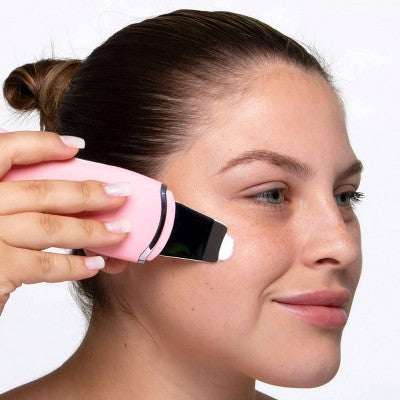 Spa Sciences LELA Ultrasonic Skin Scrubber Spatula Pink - New