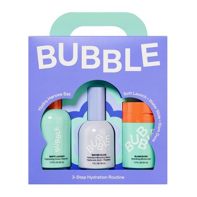 Bubble Skincare Hydro Heroes 3-Step Hydration Routine Kit - Imperfect Box DestGlow
