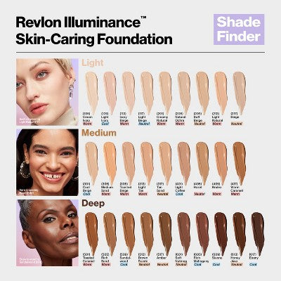 Revlon Illuminance Skin-Caring Foundation Amber 1 fl oz - Imperfect Container by This is Beauty US