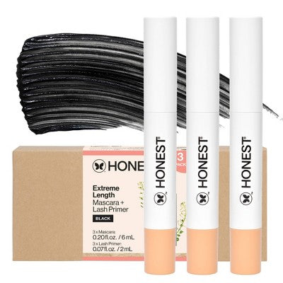 Honest Beauty Extreme Length Mascara + Lash Primer 0.81 fl oz/3pk - New by This is Beauty US