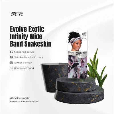 Evolve Products Wide Infinity Headband Snakeskin - New - DestGlow