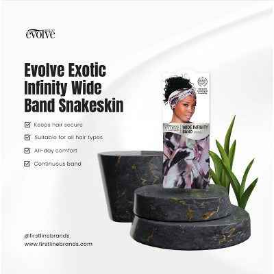 Evolve Products Wide Infinity Headband Snakeskin - New
