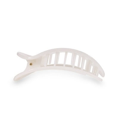 TELETIES Medium Flat Round Hair Clip Coconut White - New by This is Beauty US