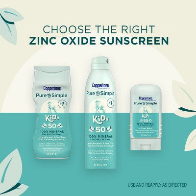 Coppertone Pure and Simple Kids Mineral Sunscreen Lotion SPF 50 6 fl oz - Imperfect Container by This is Beauty US
