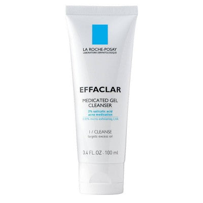 La Roche Posay Effaclar Dermatological Acne Treatment 3-Step System Kit Medicated Gel Cleanser 7.5 fl oz - Imperfect Box by This is Beauty US