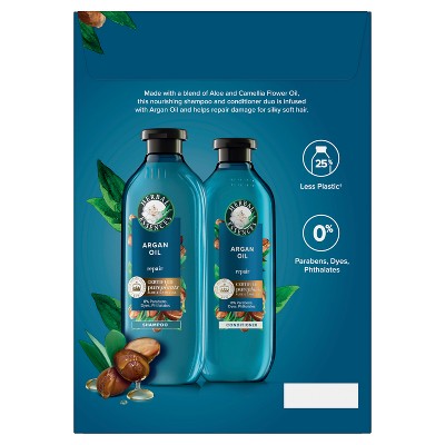 Herbal Essences Pure Plants Blend Argan Oil Repairing Color-Safe Shampoo/Conditioner Dual Pack 13.5 fl oz/2ct - Imperfect Box by This is Beauty US