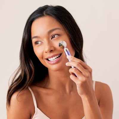 Plum Beauty Amethyst Vibrating Facial Massager - New