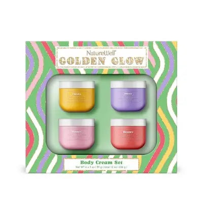 NatureWell Bath and Body Gift Sets Golden Glow 4ct - Imperfect Box