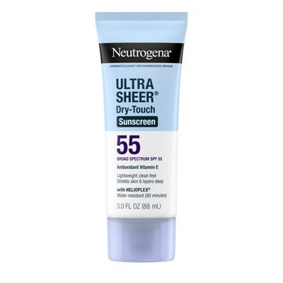 Neutrogena Ultra Sheer Dry Touch Sunscreen Lotion SPF 55 3oz - Imperfect Container DestGlow