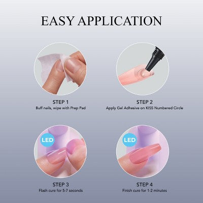 KISS Products Salon X-tend LED Soft Gel System Pure Fake Nails - Imperfect Box by This is Beauty US