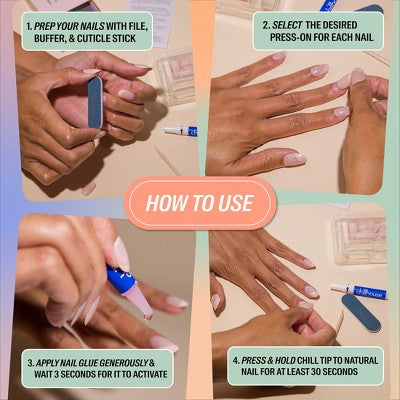 Chillhouse Chill Tips Fake Nails Design Studio Checked Out 24ct - Imperfect Box by This is Beauty US