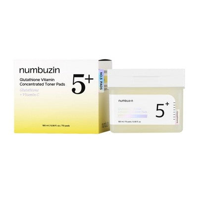 numbuzin No.5+ Glutathione Vitamin Concentrated Toner Pads 70ct - New by This is Beauty US