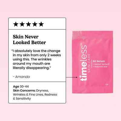 Timeless Skin Care Matrixyl Synthe Serum Pouches 28ct - New - DestGlow