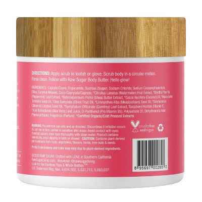 Raw Sugar Moisture Loving Sugar Scrub Watermelon + Fresh Mint 15oz - New by This is Beauty US
